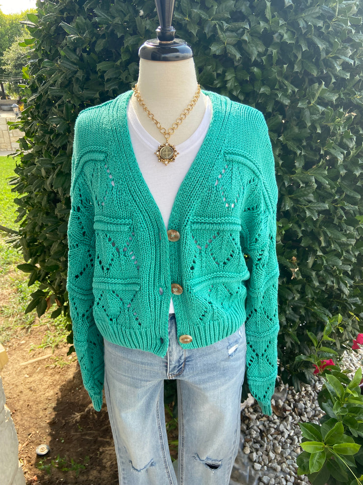 Jade Crochet Cardigan