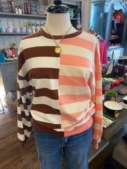 Stripe Colorblock Pullover