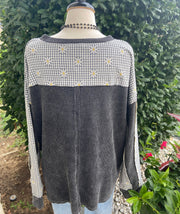 Daisy Grey Knit Top