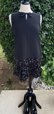 Black Mini Sequin Dress