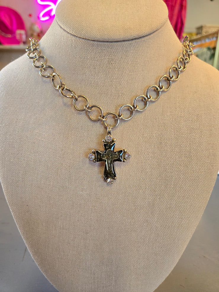 Silver Cross Necklace