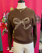 Chocolate Bow Sweatshirt