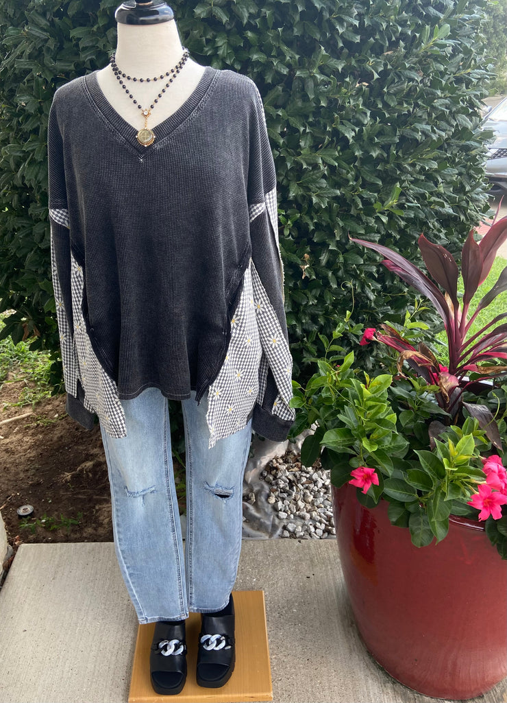 Daisy Grey Knit Top