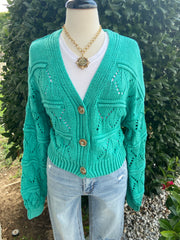 Jade Crochet Cardigan