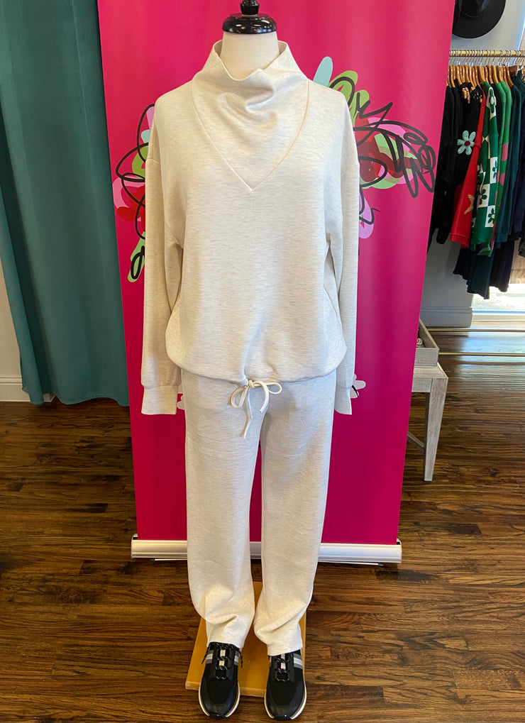 White Heather Cowl Neck Pullover