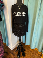 Black & White Cheers Sweater