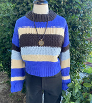 Blue Chunky Stripe Sweater