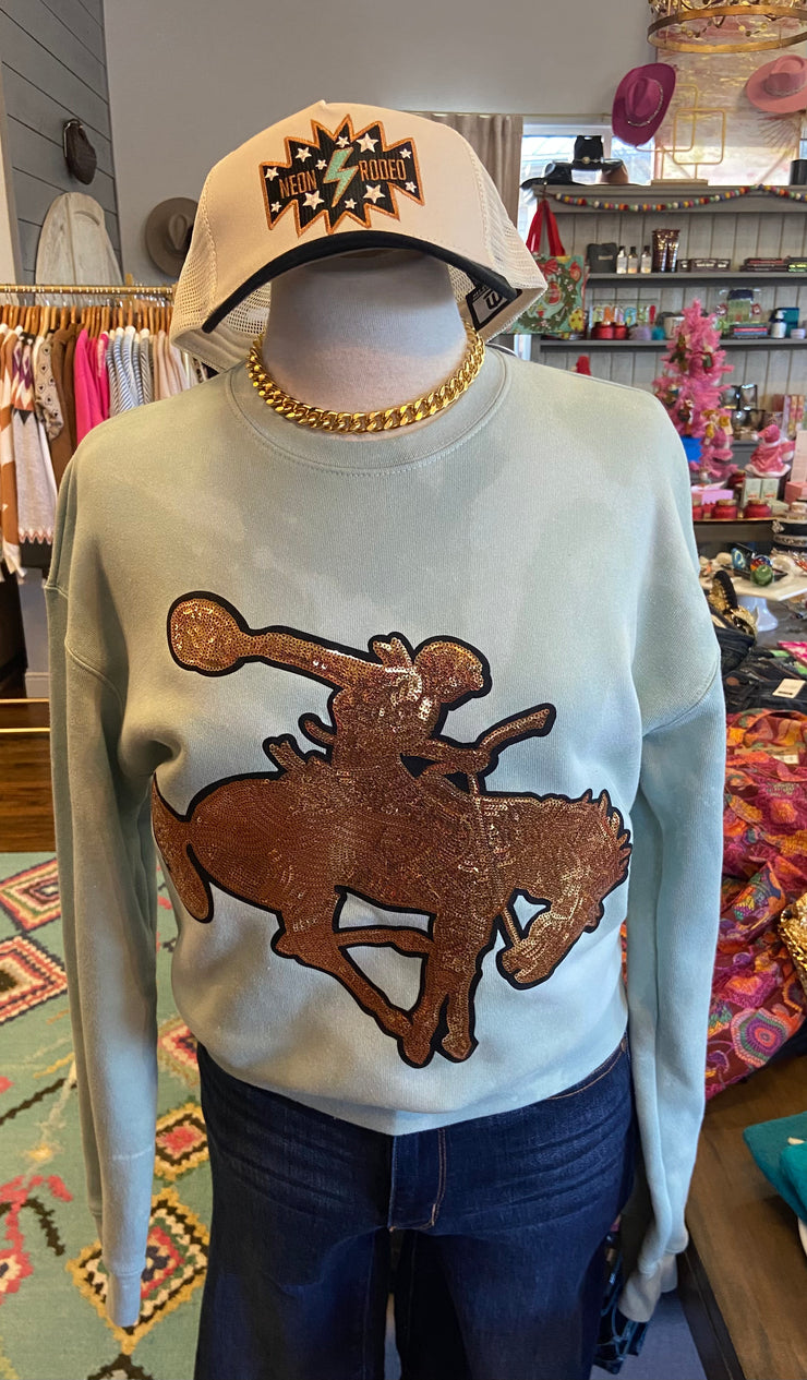 Gold Sequin Rodeo Sweatshirt