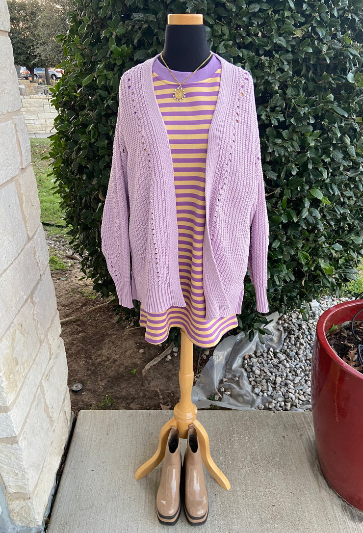 Soft Lavender Cardigan