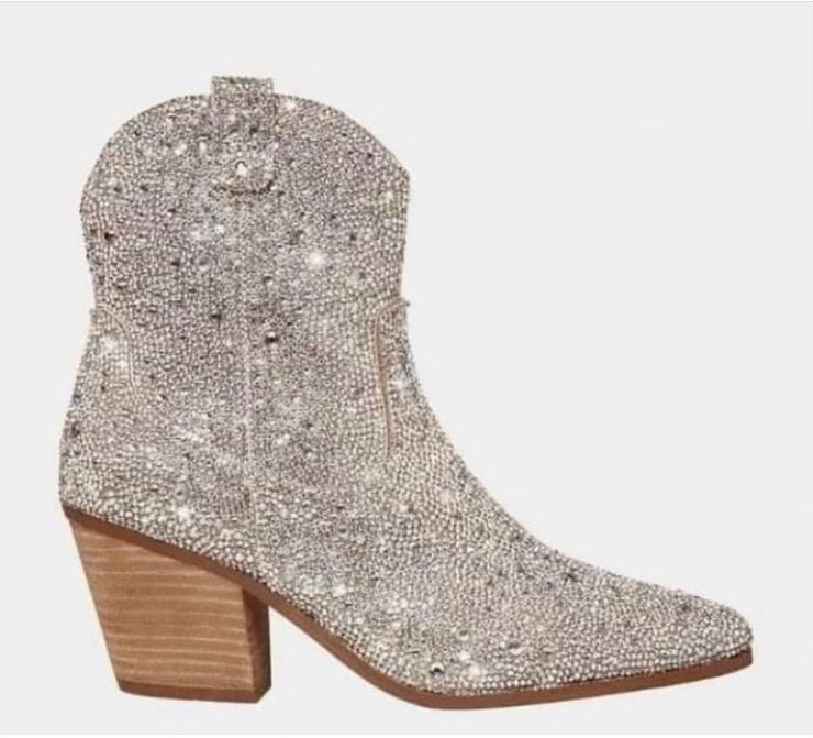 Diva Sparkle Silver Bootie